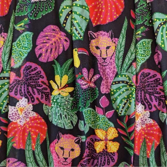 BETSEY JOHNSON Toucans & Leopards Fine
Mesh Maxi Halter Dress fairy - Picture 9 of 15